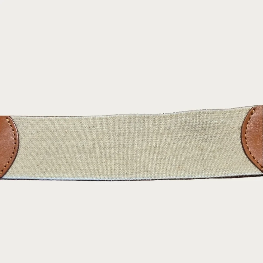 Vintage Saddle Brown Woven Leather Belt  Up To 29